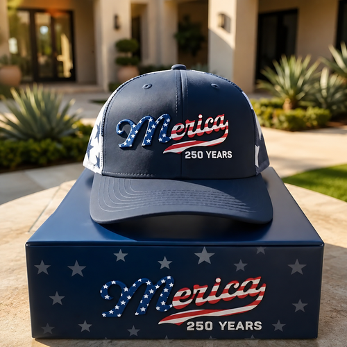 🇺🇸 ’Merica 250 Years Embroidered Mesh Back Trucker Hat