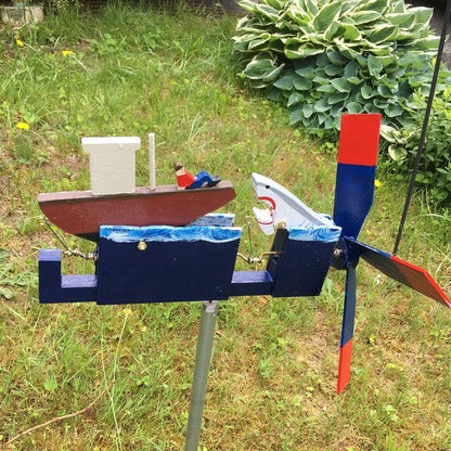 Last Day 49%OFF -JAWS Disaster Whirligig -  Funny Garden Decor