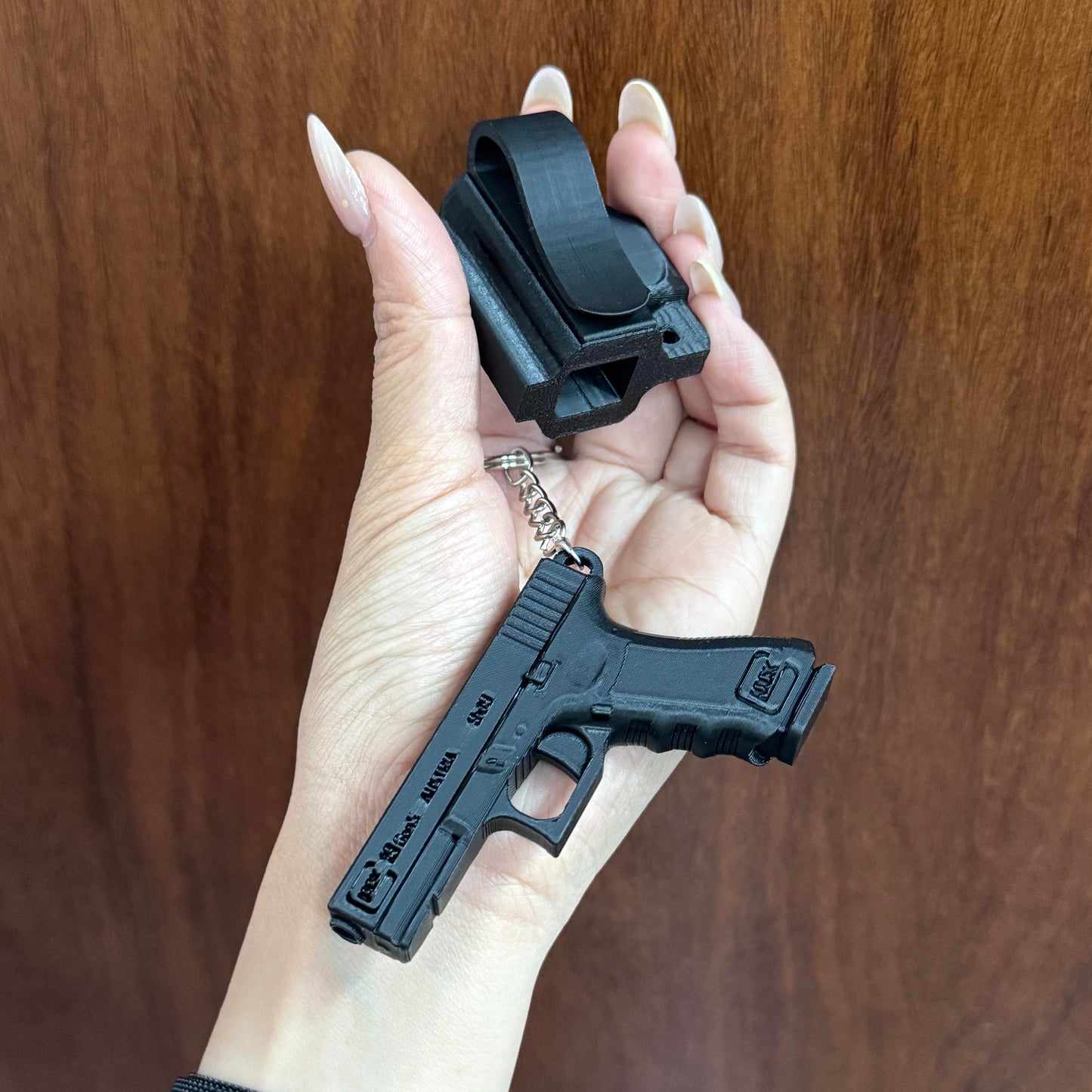 🎯 3D Printed Pistol & Holster Keychain