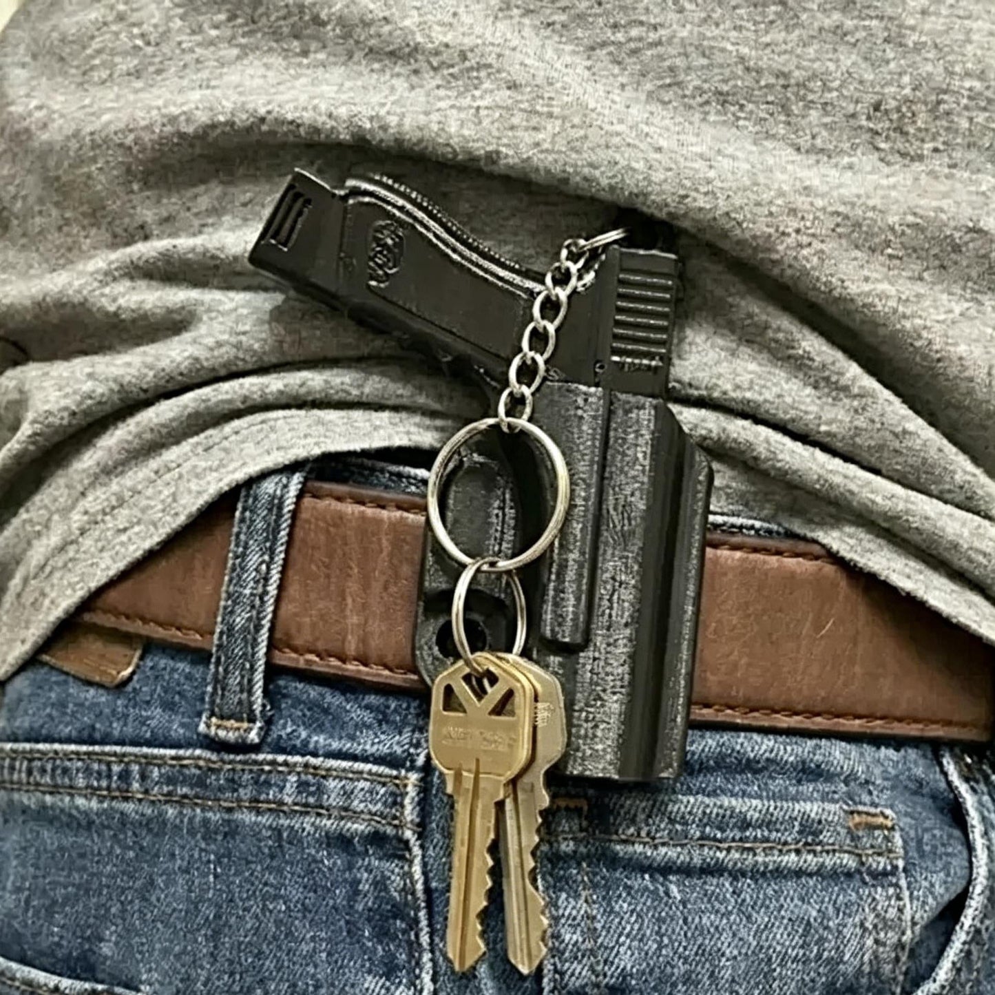 🎯 3D Printed Pistol & Holster Keychain