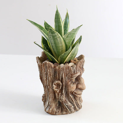 Resin Antique Creative Tree People Planter