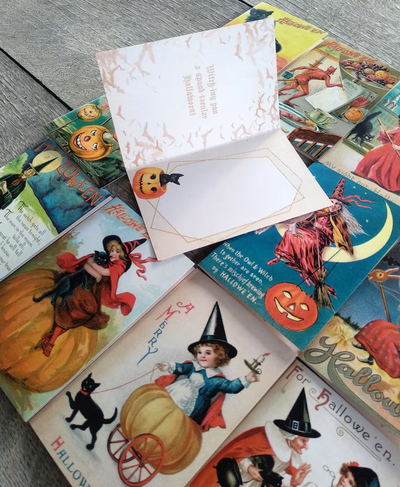 🎃🎁Vintage Halloween Postcard ( 24 pcs )