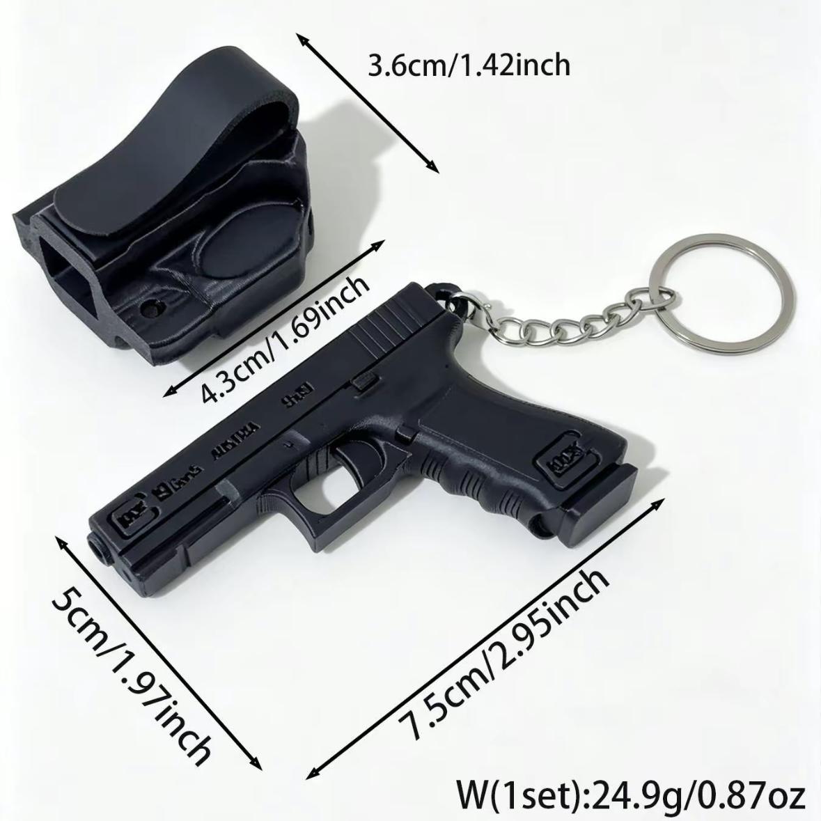 🎯 3D Printed Pistol & Holster Keychain