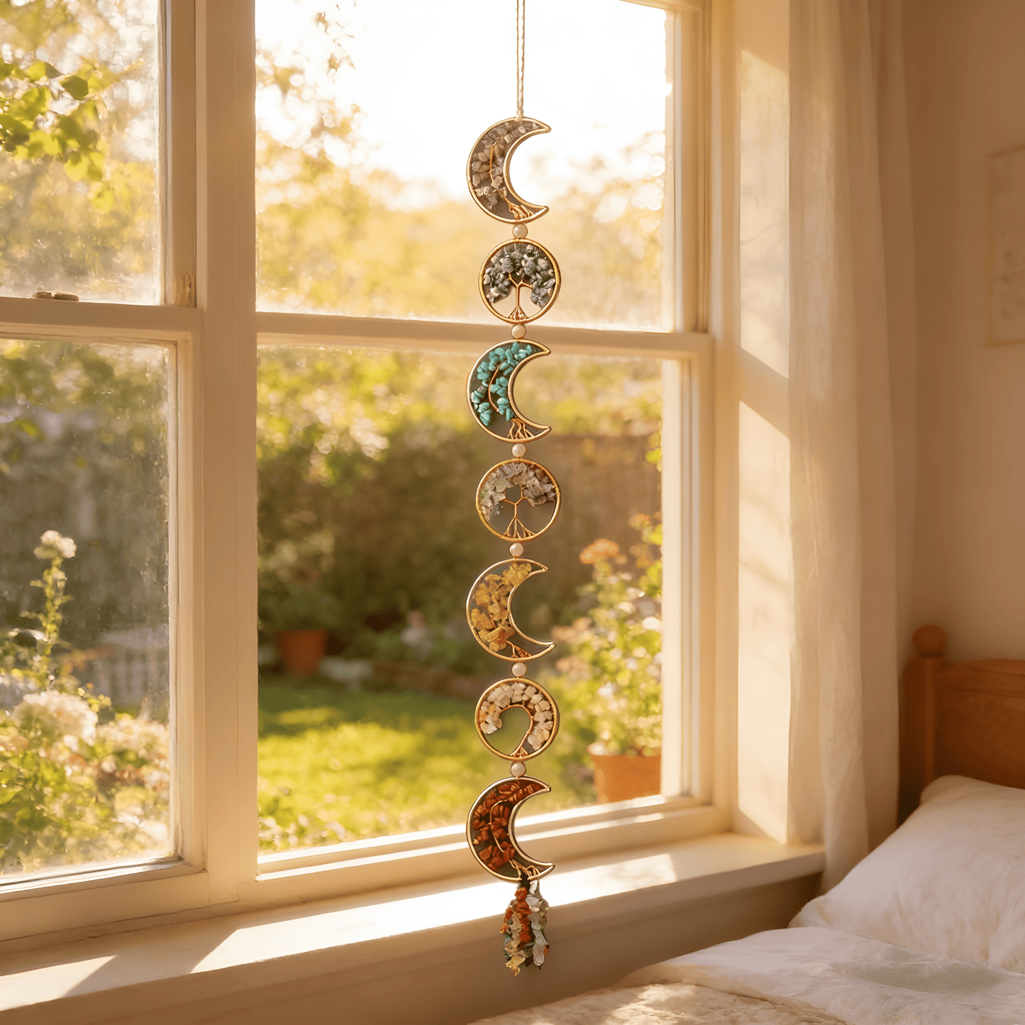 🔥Boho Moon Phase Tree of Life Suncatcher