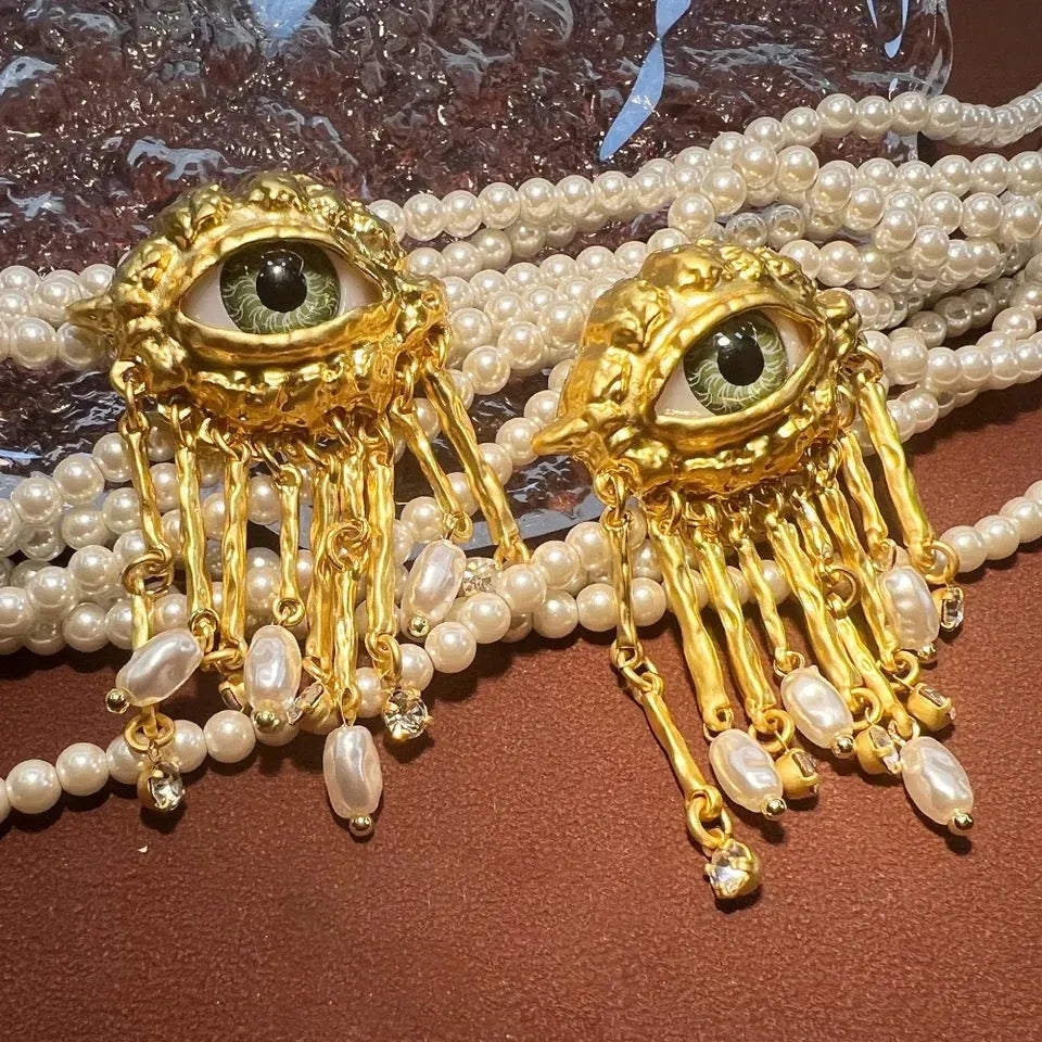 Rare Eyeball Tassel Earrings