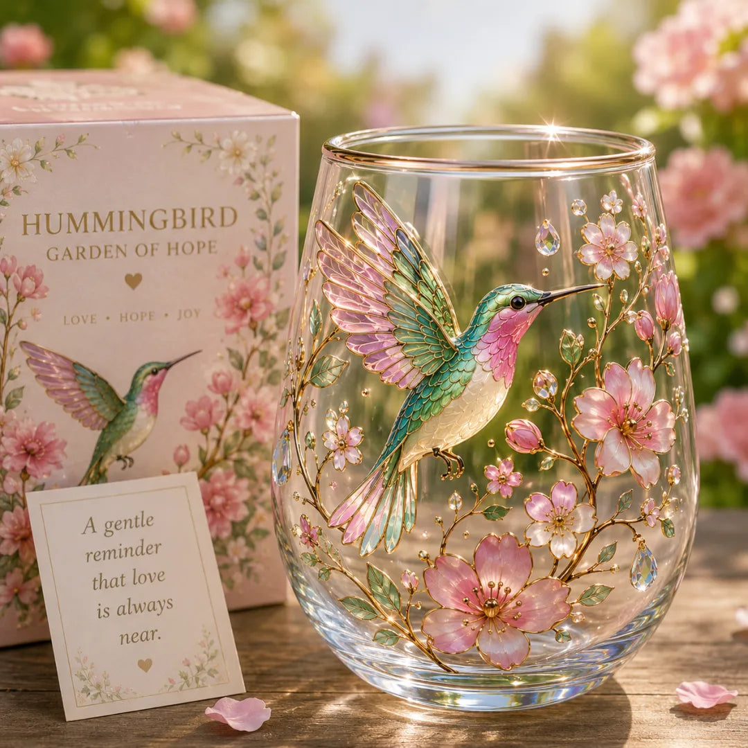 🌸Limited Edition 2026 Hummingbird Morning Bliss Glass Tea Cup☕