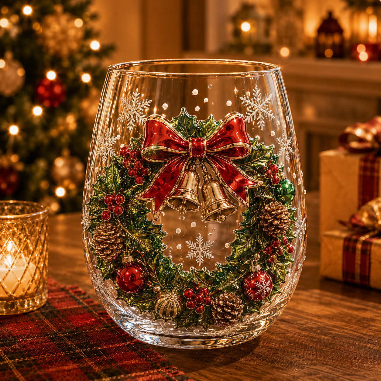 🎅🎅Magical Christmas 3D Glass Cup Collection – Santa, Reindeer, Snowman & Christmas Tree