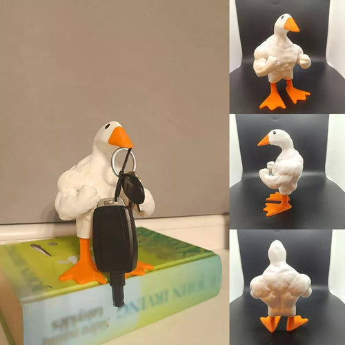 🦆💪 Muscle Duck Statue Ornament