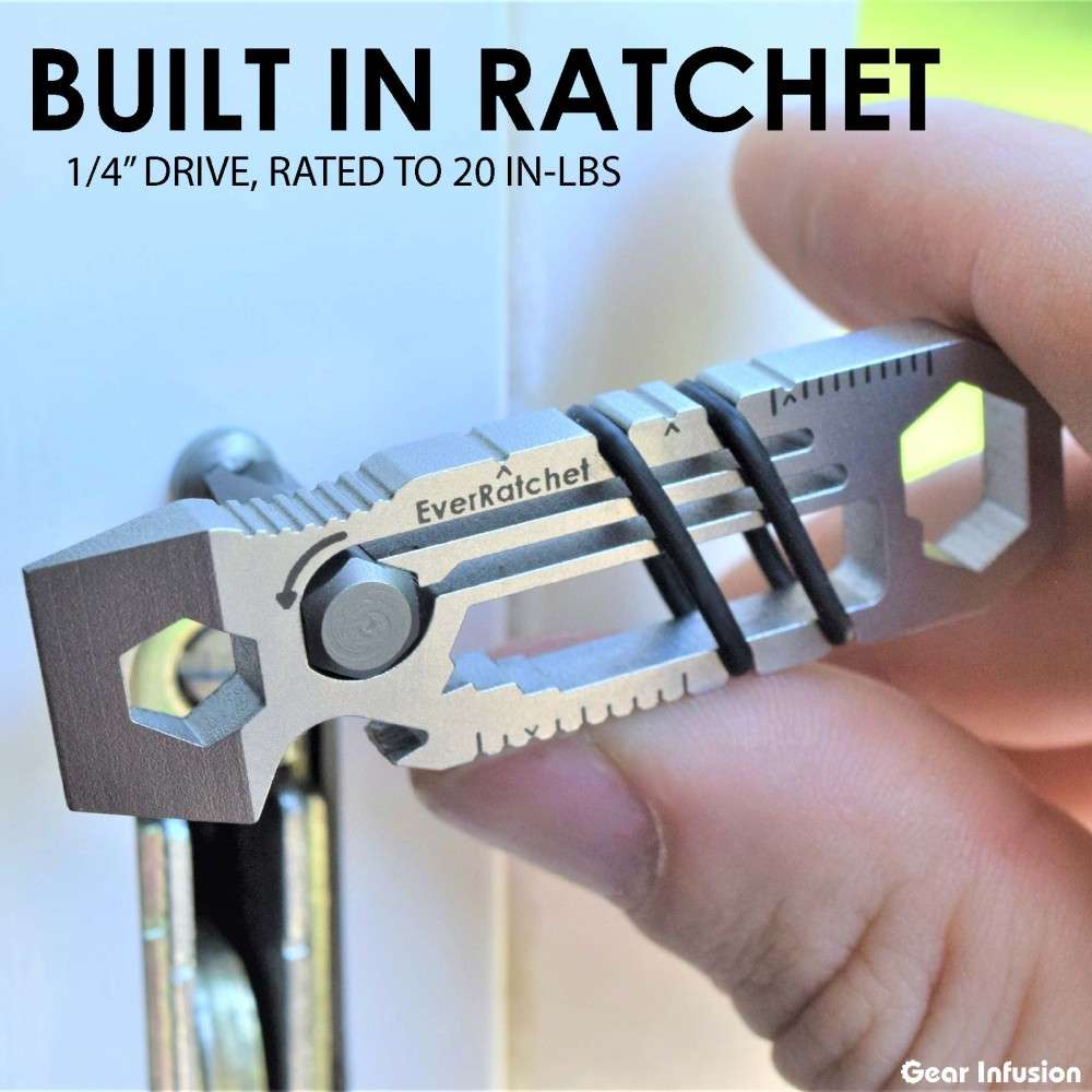 EverRatchet Clip Ratcheting Keychain Multi Tool