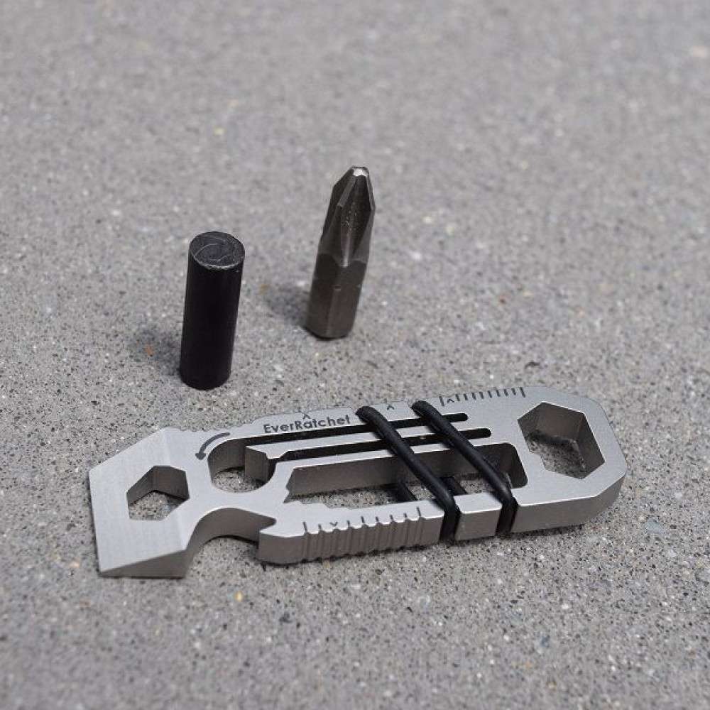 EverRatchet Clip Ratcheting Keychain Multi Tool