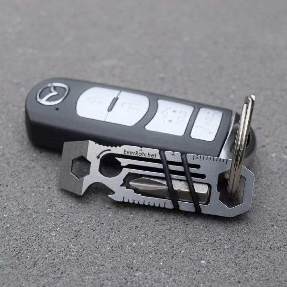 EverRatchet Clip Ratcheting Keychain Multi Tool