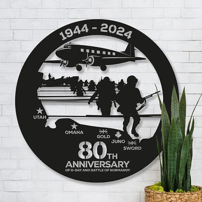 D-Day Landing Beaches 80th anniversary and Battle of Normandy Commemorative Metal Wall Art