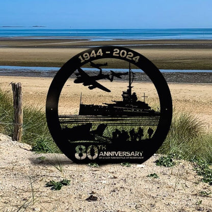 D-Day Landing Beaches 80th anniversary and Battle of Normandy Commemorative Metal Wall Art