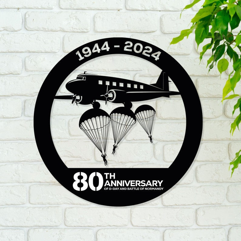 D-Day Landing Beaches 80th anniversary and Battle of Normandy Commemorative Metal Wall Art