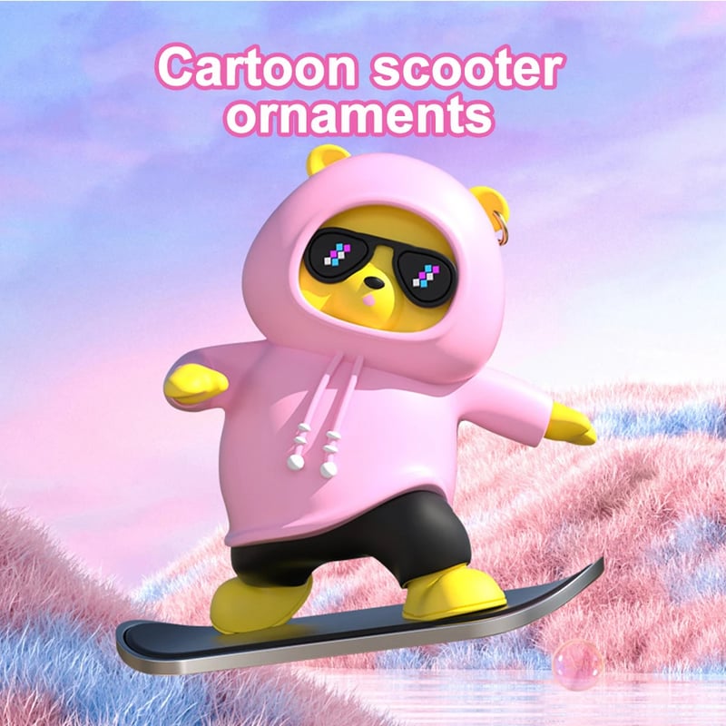 🔥2024 New Car Ornament🎁Skate Lover Bear Car Decor