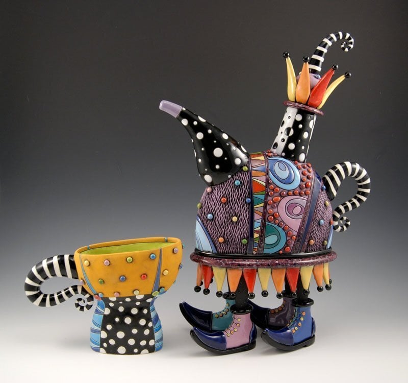 🌈COLORFUL CREATIVE TEAPOT DECORATION ARTWORK