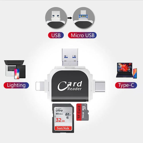 📲Multi-Port 4 in1 Universal SD TF Card Reader
