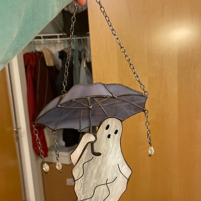 Funny Halloween Ghost with Umbrella