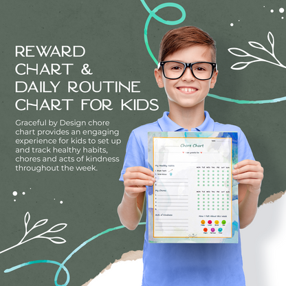 🌈Flexible Stick Weekly Chore Chart and Emotion Tracker for Kids👦👧🏽