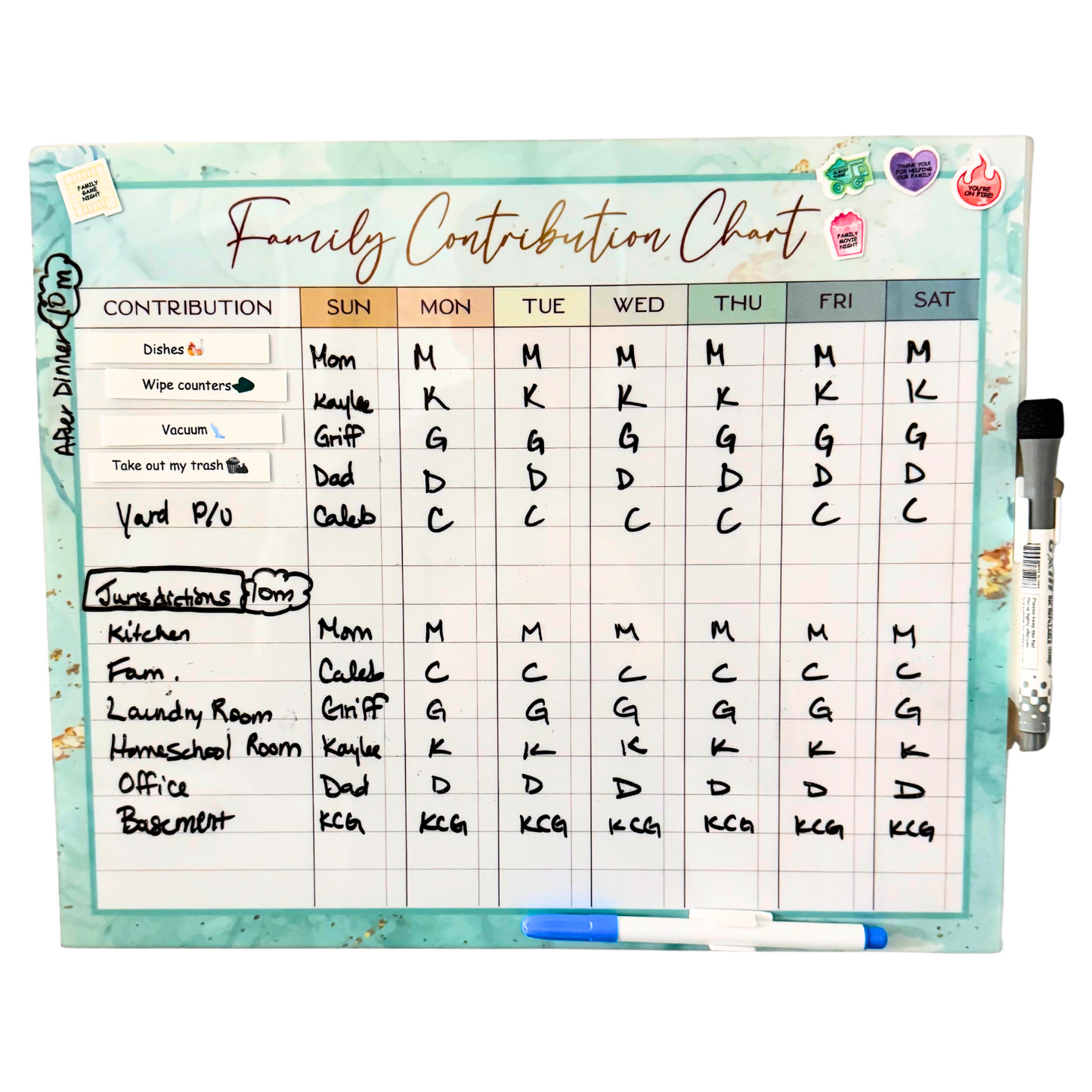 🌈Flexible Stick Weekly Chore Chart and Emotion Tracker for Kids👦👧🏽