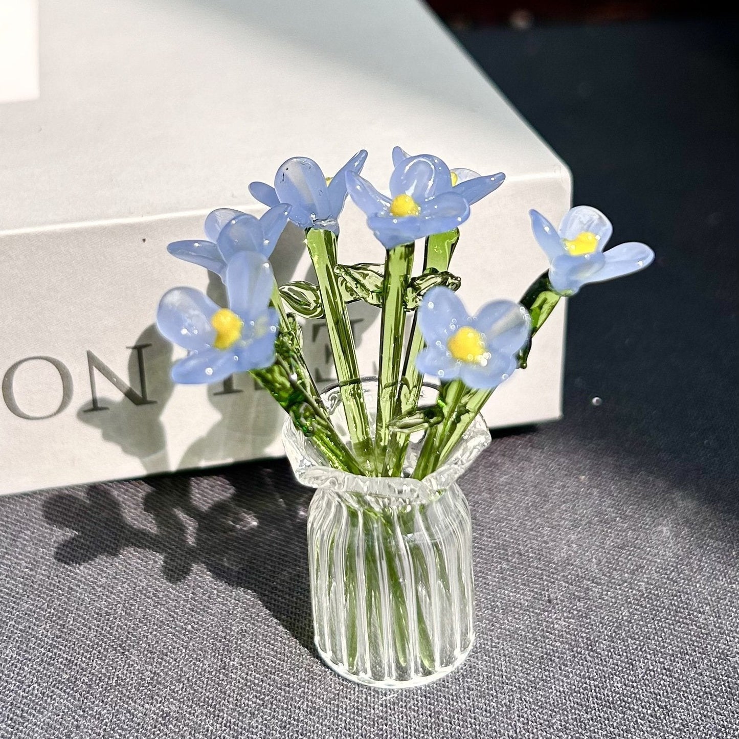 🌸🌸2026 Mother's Day Gifts 50% Off--🎁Mini Glass Flower Ornament Crafts Artificial Flower Floral Figurine