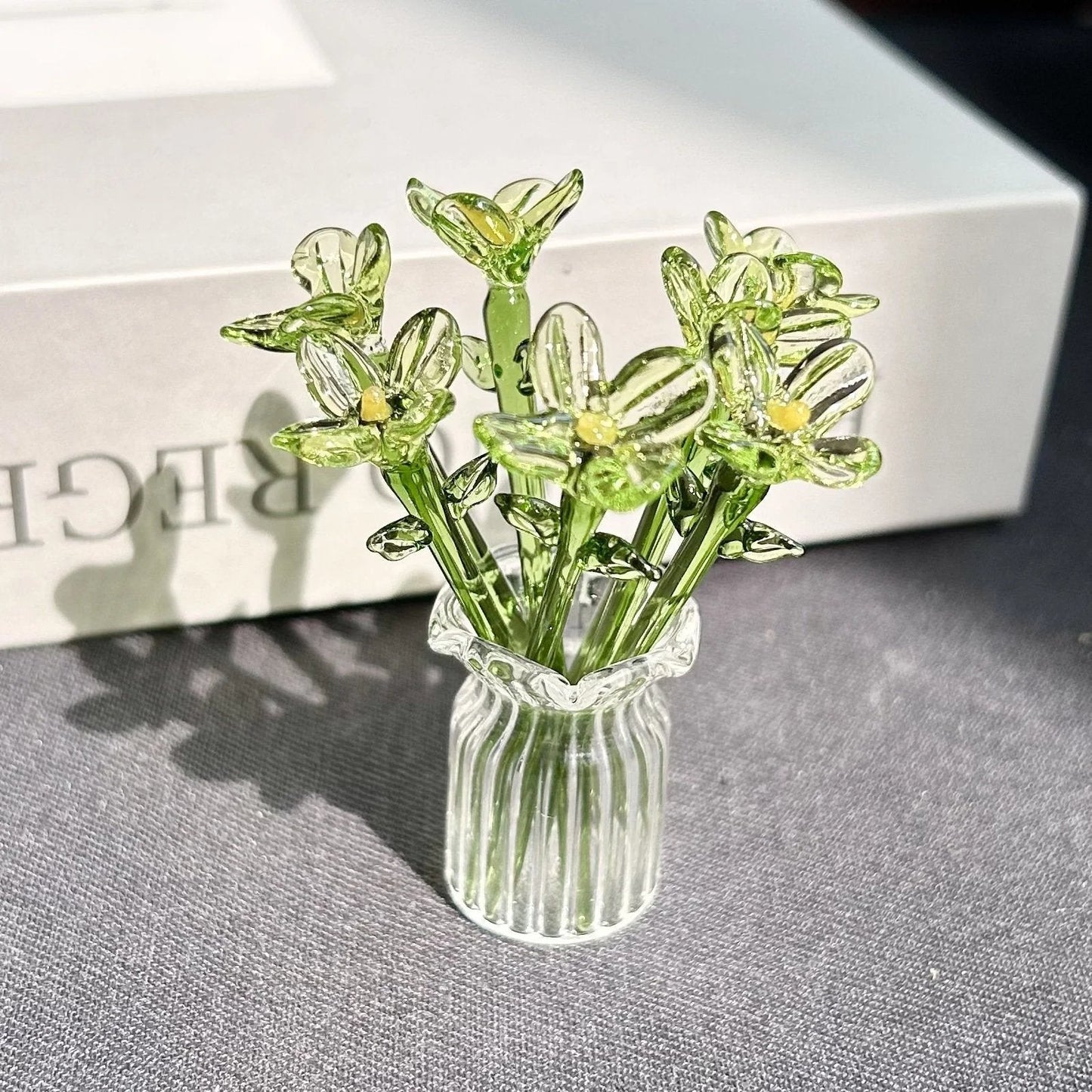 🌸🌸2026 Mother's Day Gifts 50% Off--🎁Mini Glass Flower Ornament Crafts Artificial Flower Floral Figurine