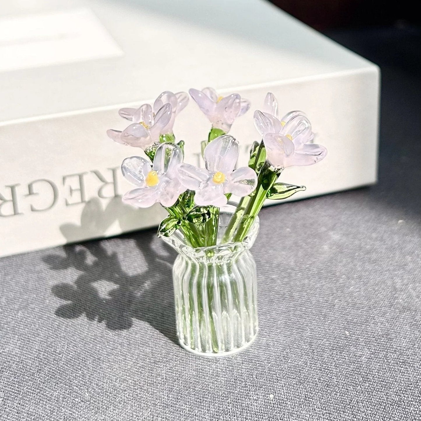 🌸🌸2026 Mother's Day Gifts 50% Off--🎁Mini Glass Flower Ornament Crafts Artificial Flower Floral Figurine