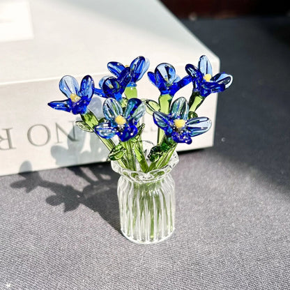 🌸🌸2026 Mother's Day Gifts 50% Off--🎁Mini Glass Flower Ornament Crafts Artificial Flower Floral Figurine