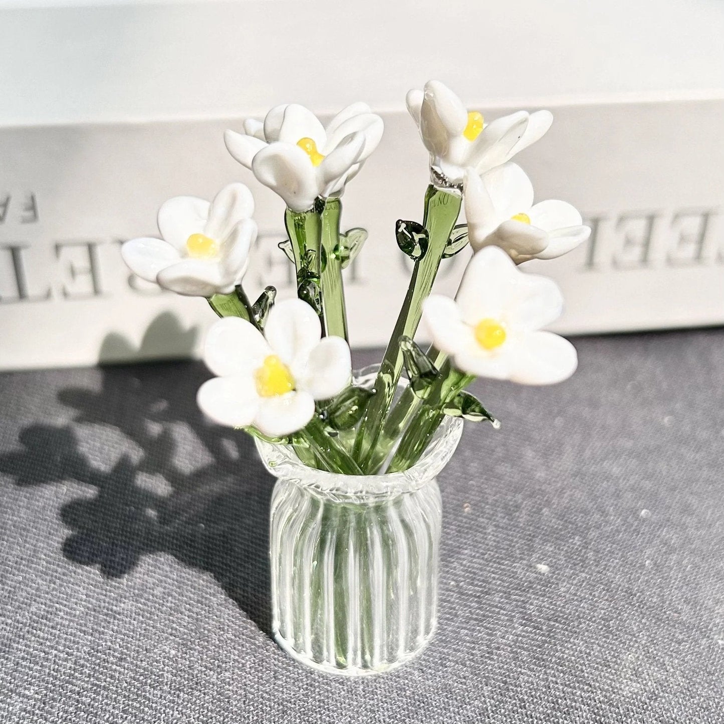 🌸🌸2026 Mother's Day Gifts 50% Off--🎁Mini Glass Flower Ornament Crafts Artificial Flower Floral Figurine