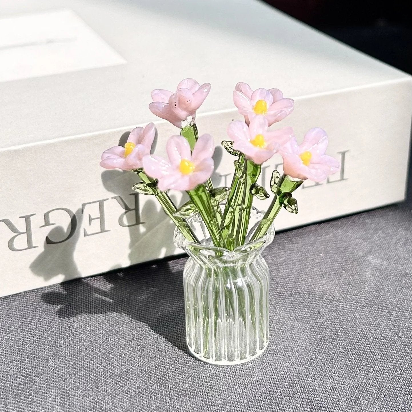 🌸🌸2026 Mother's Day Gifts 50% Off--🎁Mini Glass Flower Ornament Crafts Artificial Flower Floral Figurine