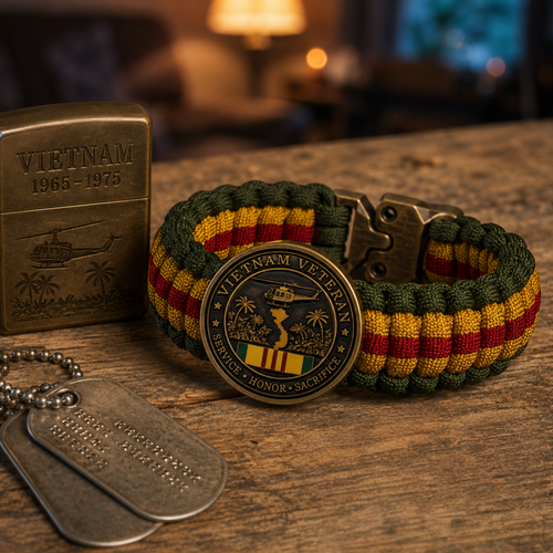 🏆Last Day Promo: 49% OFF 🎖️-Vietnam Veteran Survival Tribute Paracord Bracelet