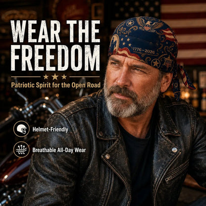 🏍️America 250 Cycling Pirate Hat / Biker Headwrap