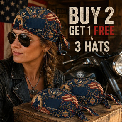 🏍️America 250 Cycling Pirate Hat / Biker Headwrap