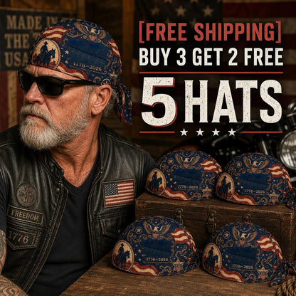 🏍️America 250 Cycling Pirate Hat / Biker Headwrap