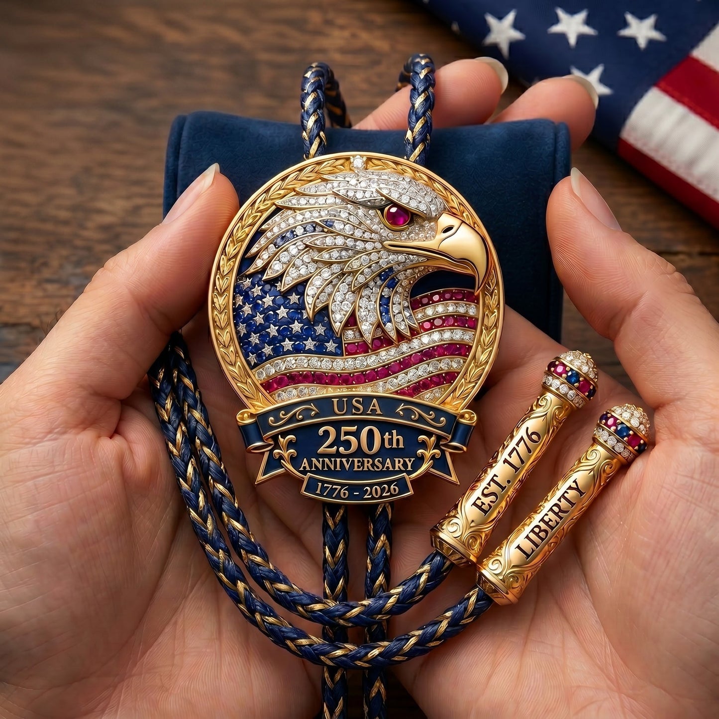 🦅 USA 250th Anniversary Eagle Bolo Tie