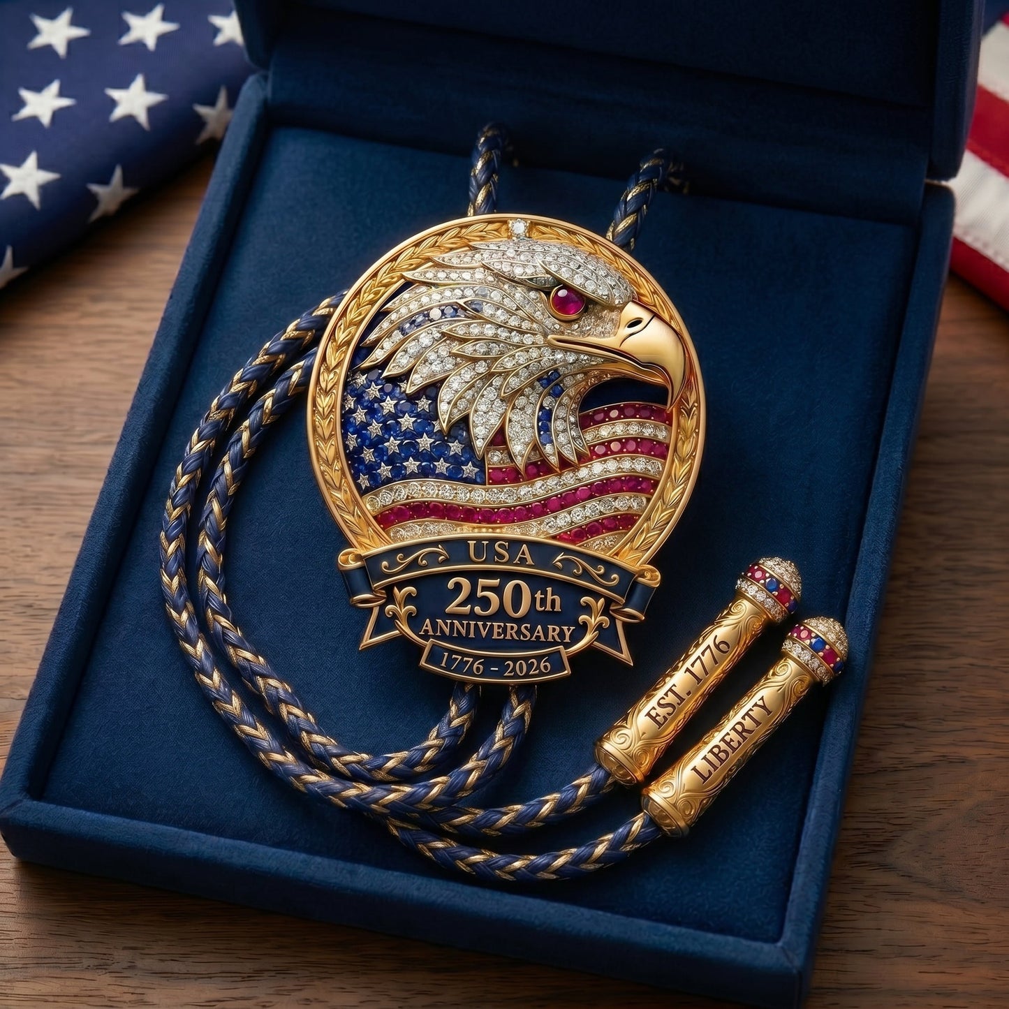🦅 USA 250th Anniversary Eagle Bolo Tie