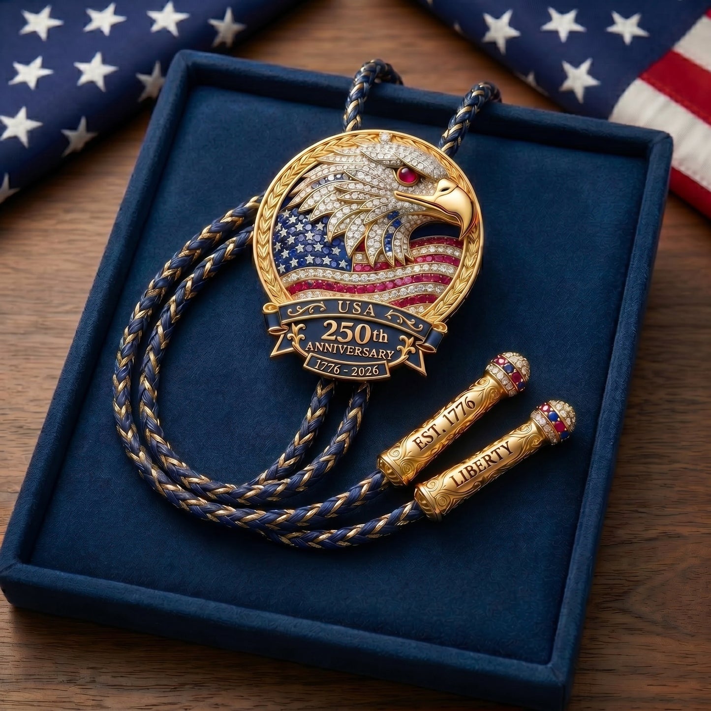 🦅 USA 250th Anniversary Eagle Bolo Tie
