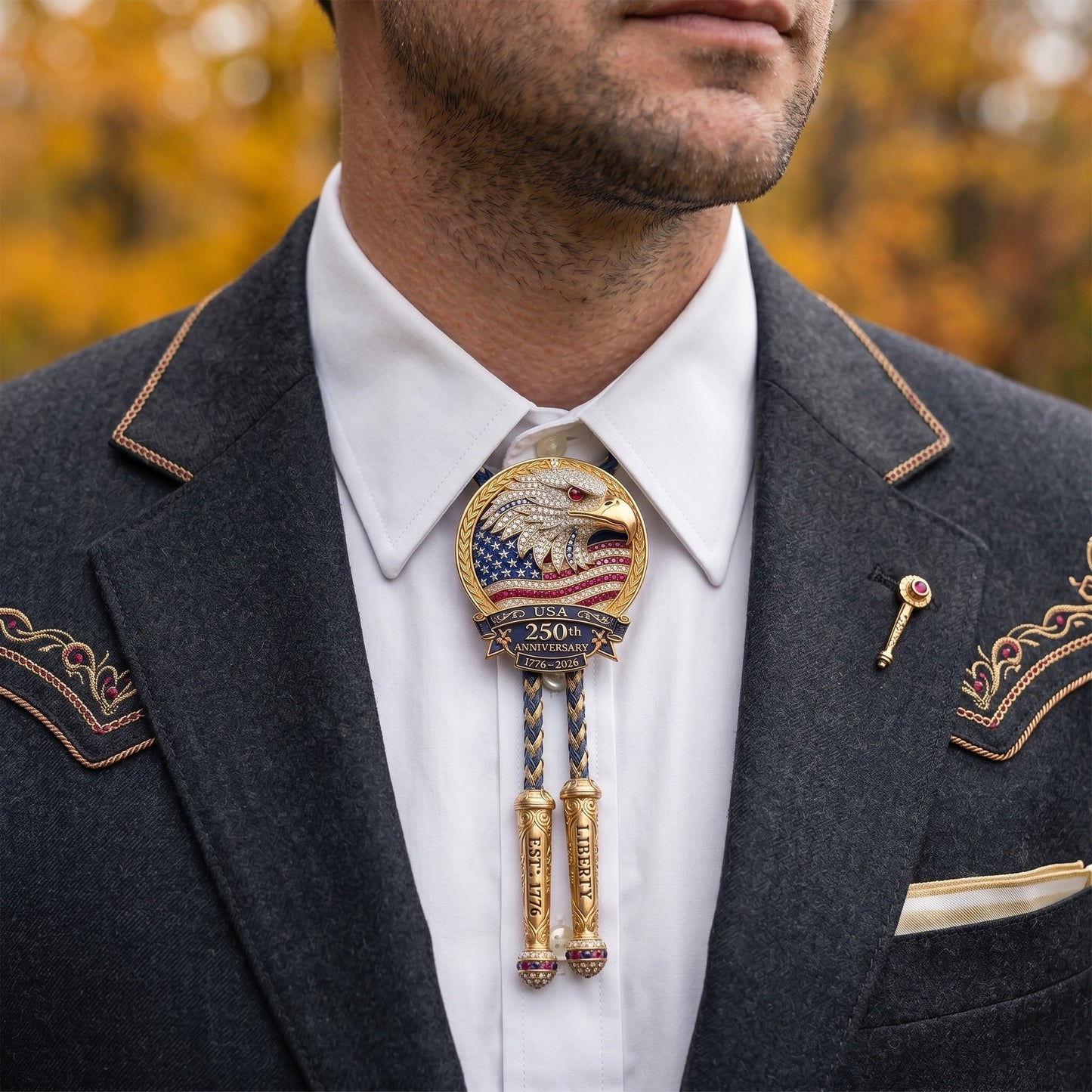 🦅 USA 250th Anniversary Eagle Bolo Tie
