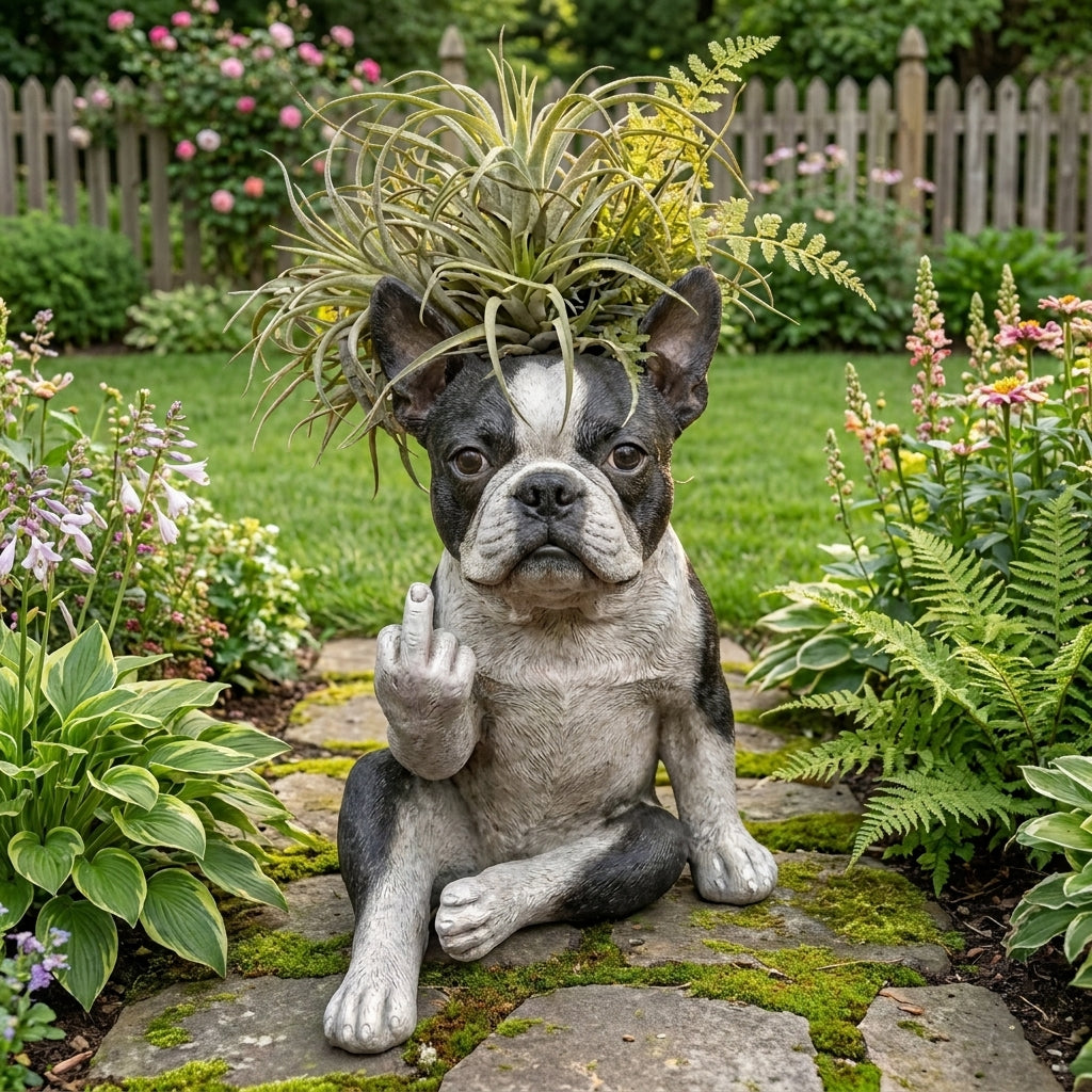 🐶Boston Terrier Planter — Instantly Infuse Your Plants with Personality 🌿