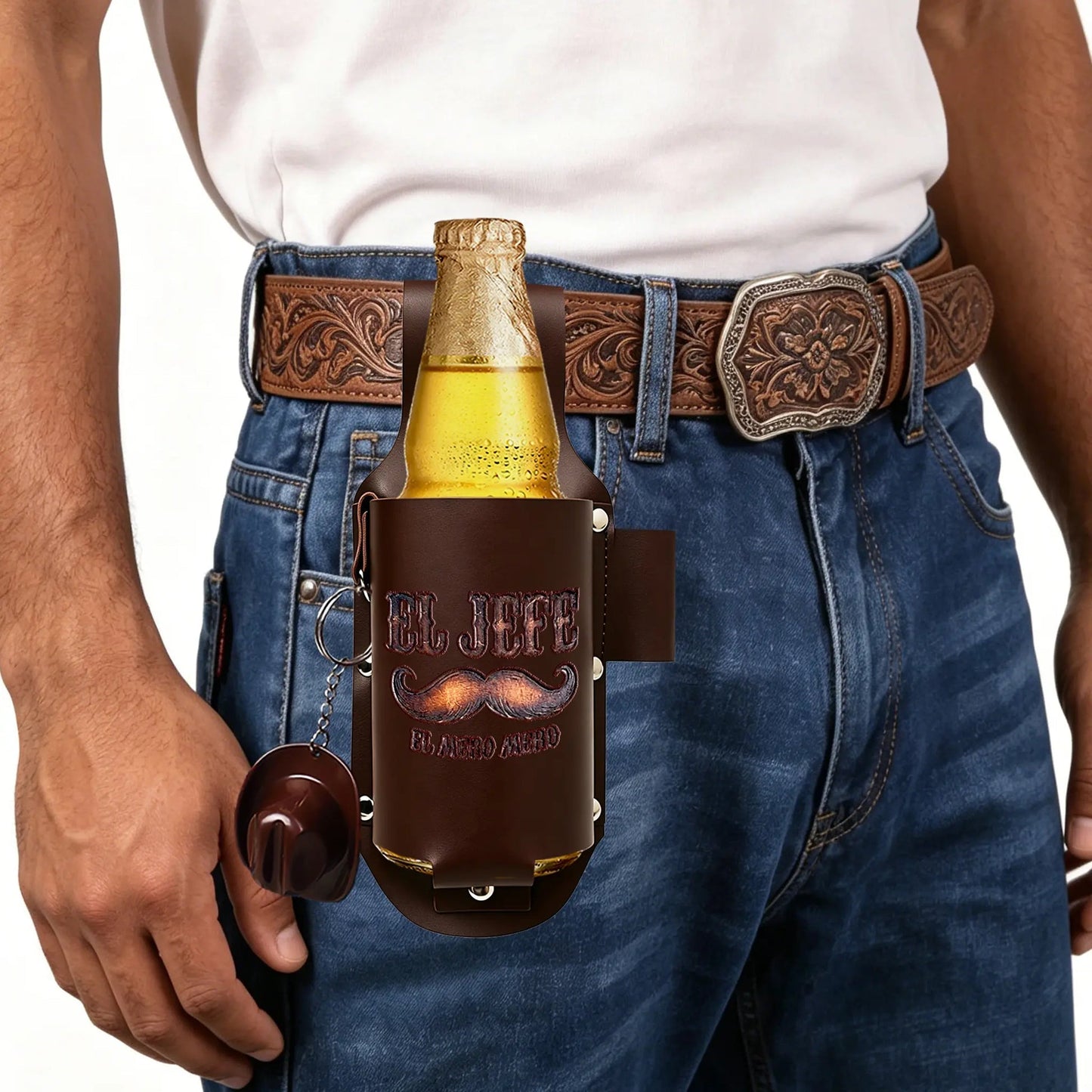 La Jefa & El Jefe Leather Drink Holster