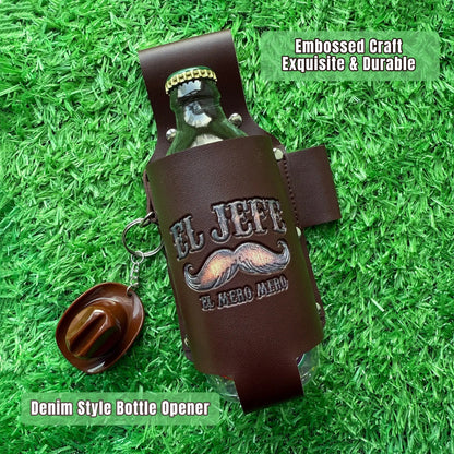 La Jefa & El Jefe Leather Drink Holster