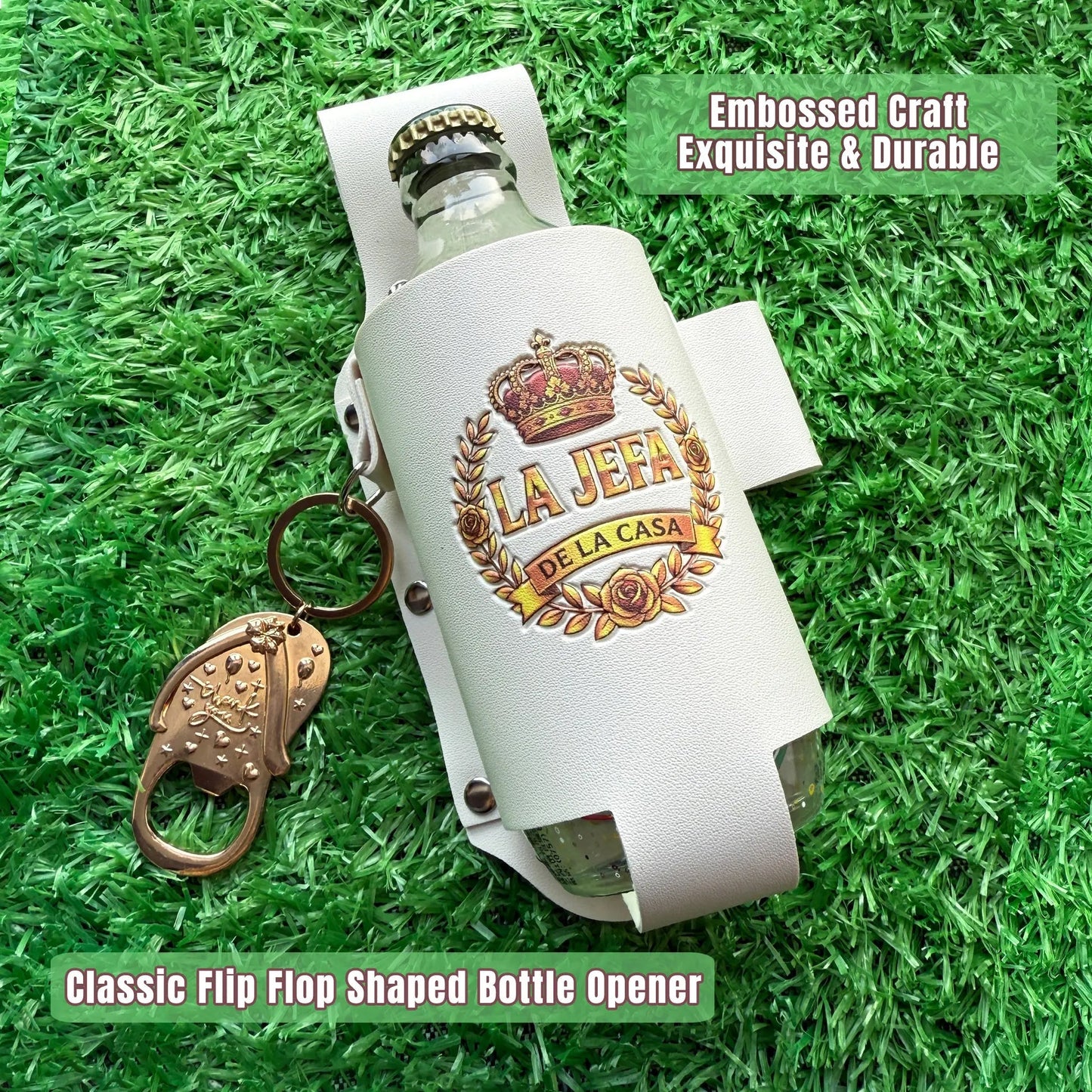 La Jefa & El Jefe Leather Drink Holster