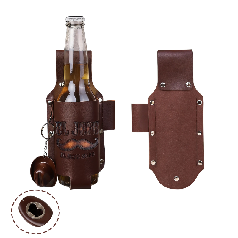 La Jefa & El Jefe Leather Drink Holster