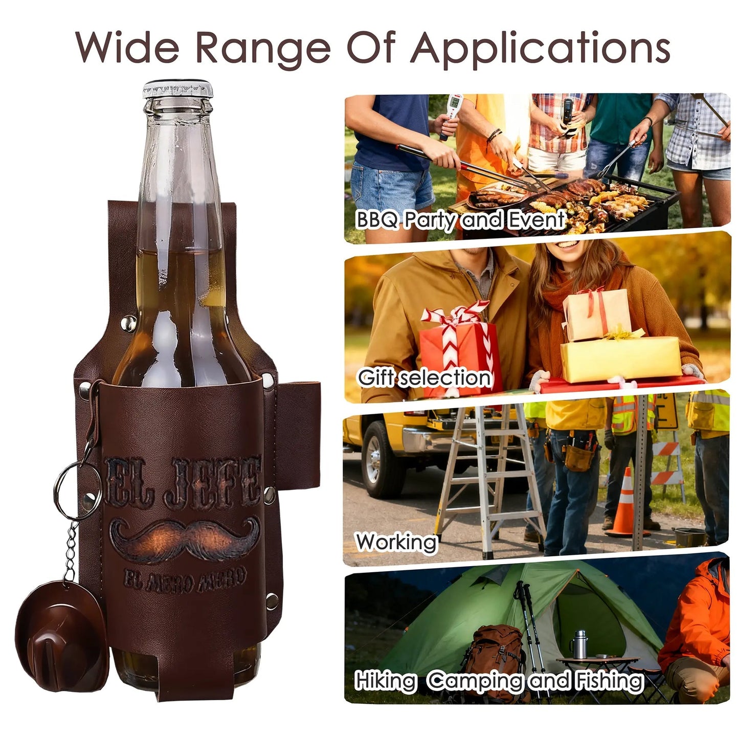 La Jefa & El Jefe Leather Drink Holster