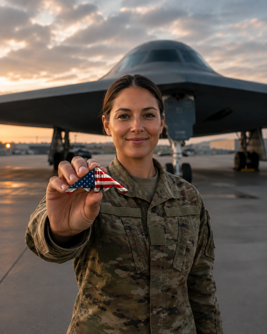 Spirit of ’76 B-2 Stealth Bomber Challenge Coin – 250th Anniversary Patriotic Collectible