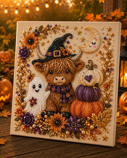 👻✨ Halloween Ghost Pearl Art DIY Kit – Create a Sparkling Spooky-Cute Masterpiece for Your Home