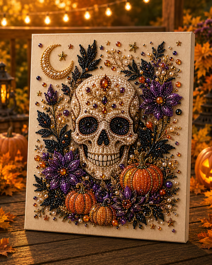 👻✨ Halloween Ghost Pearl Art DIY Kit – Create a Sparkling Spooky-Cute Masterpiece for Your Home