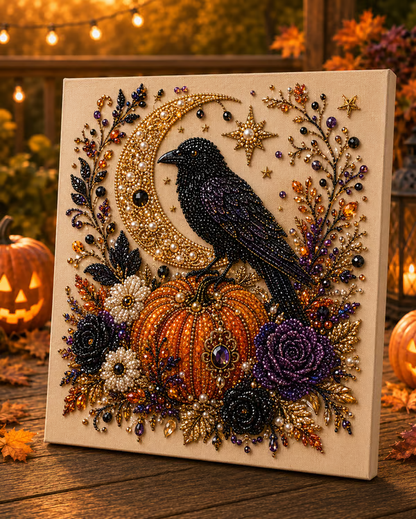 👻✨ Halloween Ghost Pearl Art DIY Kit – Create a Sparkling Spooky-Cute Masterpiece for Your Home