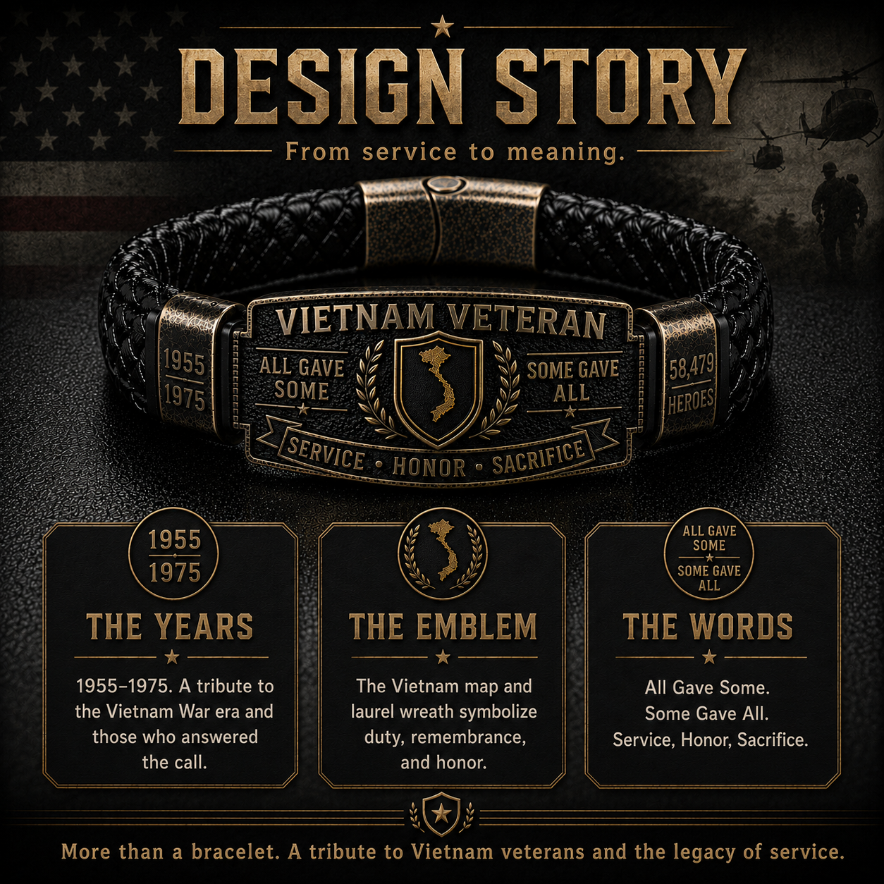 Last Day Promo: 49% OFF 🎖️ -Vietnam Veteran Honor Bracelet