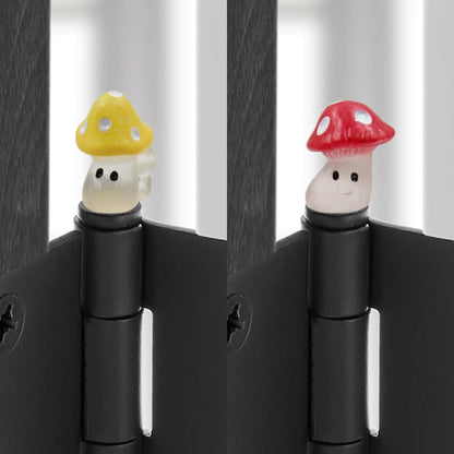 🍄 Magical Mushroom Hinge Heads – Set of 6 Glow-in-the-Dark Magnetic Door Decor